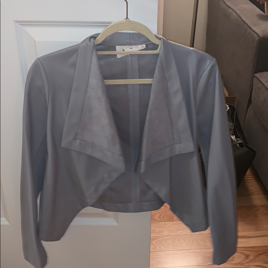 Gray Leather Jacket